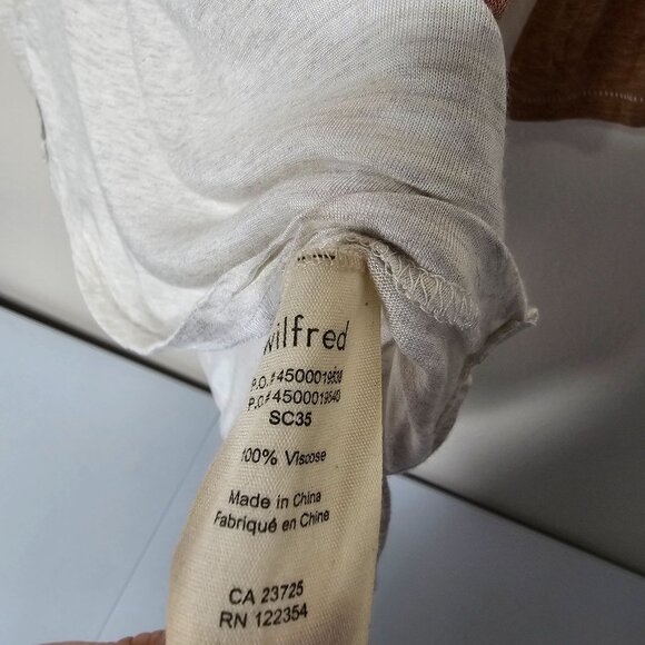 Wilfred S Striped Long Sleeve Tunic Top Lightweight Knit Oversized Relaxed Boho - Picture 5 of 6